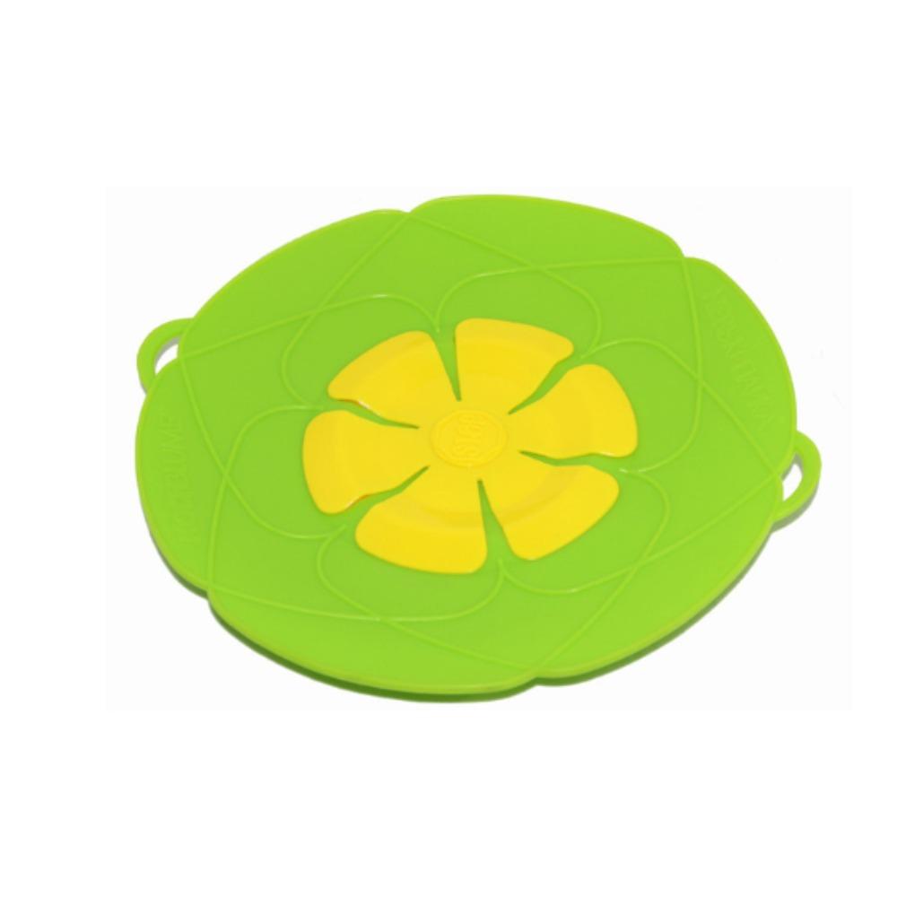 

Крышка-заглушка для предотвращения разлива из термостойкого силикона 26 см для кастрюли, сковороды, многоцелевые кухонные принадлежности, инструменты для приготовления пищи, безопасны для микроволновой печи зелёный