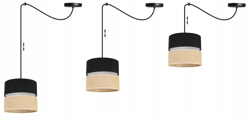 Ceiling Hanging Lamp, Lampshade 20 Cm, Black Spider