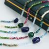 Bohemian Dopamine Trend Fashion Multi-Color Mix And Match Natural Stone Agate Beaded Handmade Versatile Necklace Women