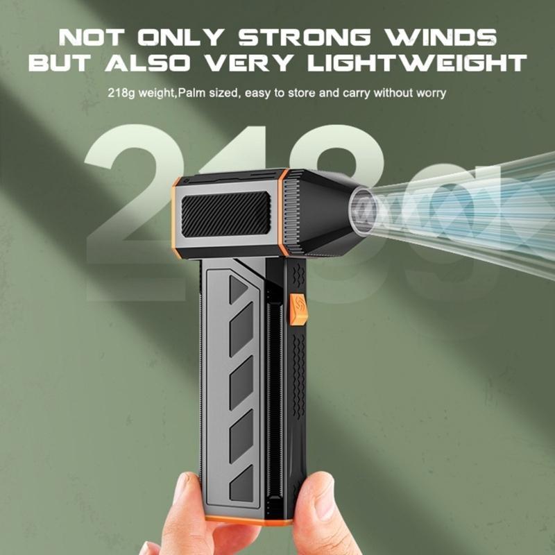 F31 Luftgebläse Leistungsstarker Jet-Ventilator 2500mAh Akku, 120000 U/min Motor Einstellbar zum Aufblasen, Reinigen und Trocknen