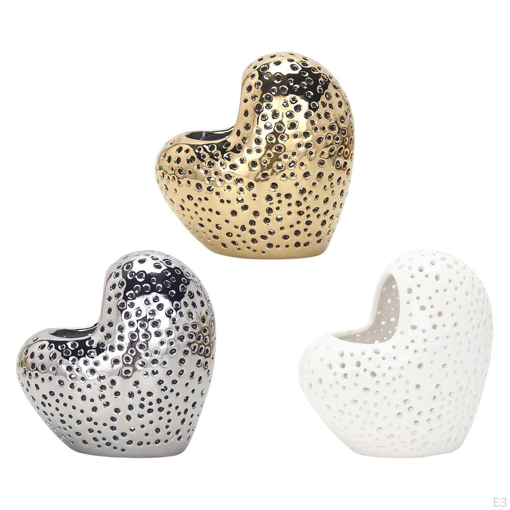 Keramická váza ve tvaru srdce Stolní středový prvek Květinové aranžmá Stolní deska pro jídelní stůl