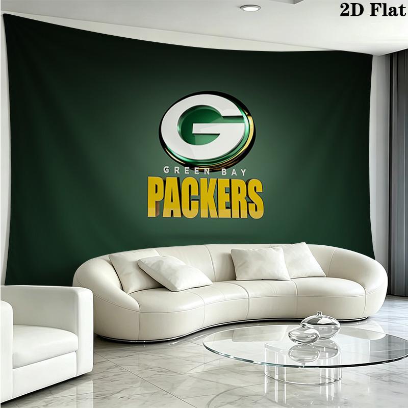 Green Bay Packers Wall Tapestry Aesthetic Wall Hanging Printed Fabric Blanket Decorative Tapestries for Bedroom Living Room Home Decor