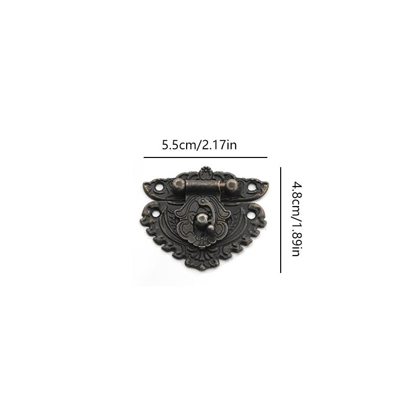 Vintage Butterfly Lock Antique Bronze Hasp Latch Upscale Jewelry Wooden Box Cabinet Lock Case Decorative Hardware Accessory