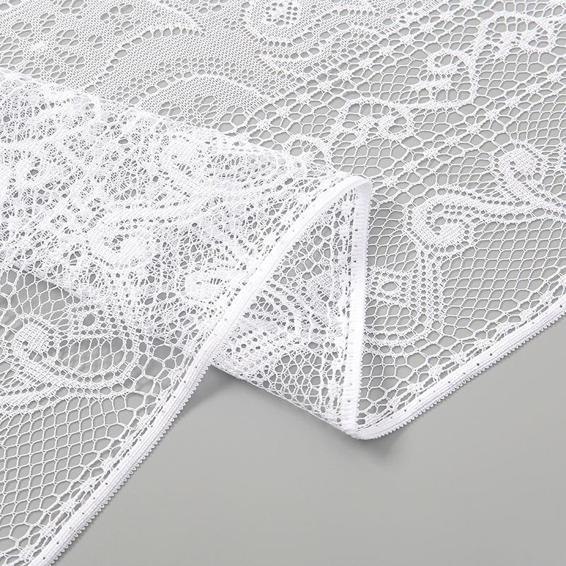 Popular solid color cheongsam lace hollow fringed silk scarf women's summer long scarf shawl