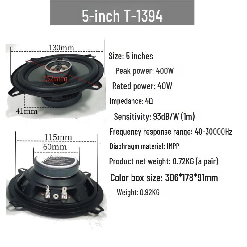 High-Fidelity Coaxial Car Speakers: Full-Range, Multi-Size for High-Pitched & Mid-Bass Sound