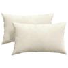 Sofa Cushions 2 Pieces Cream 50 X 30 Cm Cord Fabric