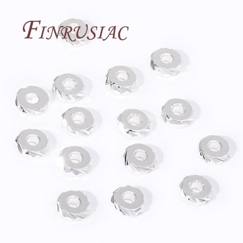 3mm-8mm Beads Separators 18K Gold Plated Spacer Beads For Bracelets Accessories DIY Jewelry Making Supplies,Metal Beads