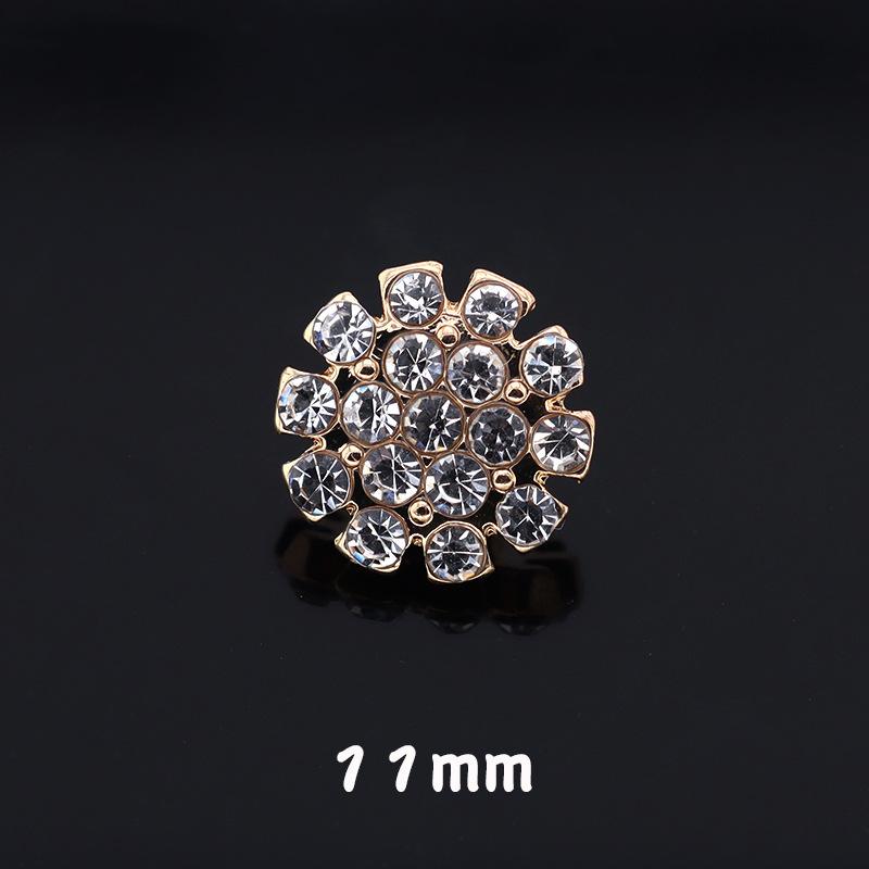 5pcs Bouton Diamant Cristal Manteau Veste Femme Petit Bouton Perle Parfumée Métal Diamant Cardigan Bouton Fourrure