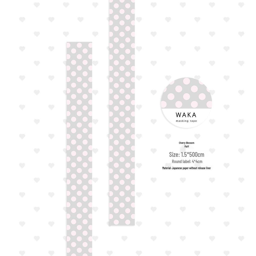 Polka Dot Washi Tape: Durable, hand-tearable tape perfect for DIY projects and organizing with colorful polka dot patterns and pull-strip designs.