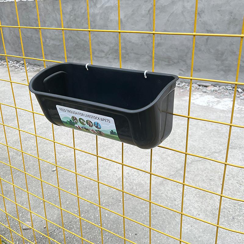 1 Stück Entenfuttertrog Kein Abfall Ziege Ente Tränkeeimer Trog Geflügelfutterbehälter mit Klemmen Viehzauntrog
