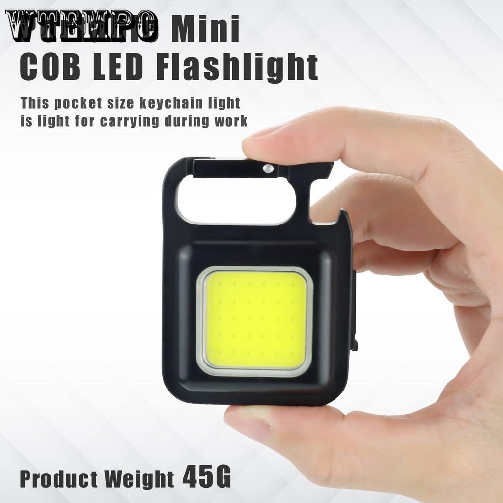 COB Lantern Mutifuction Portable Flashlight Pocket Work Light Outdorr Camping Fishing Climbing LED Light Bottle Opener, Hook