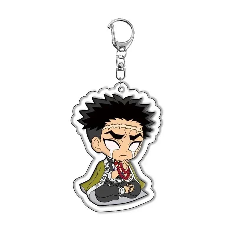 Hot Anime Demon Slayer Acrylic Keychains Tokitou Muichirou Agatsuma Zenitsu Keychain Bag Pendant Car Key Ring Anime Jewelry