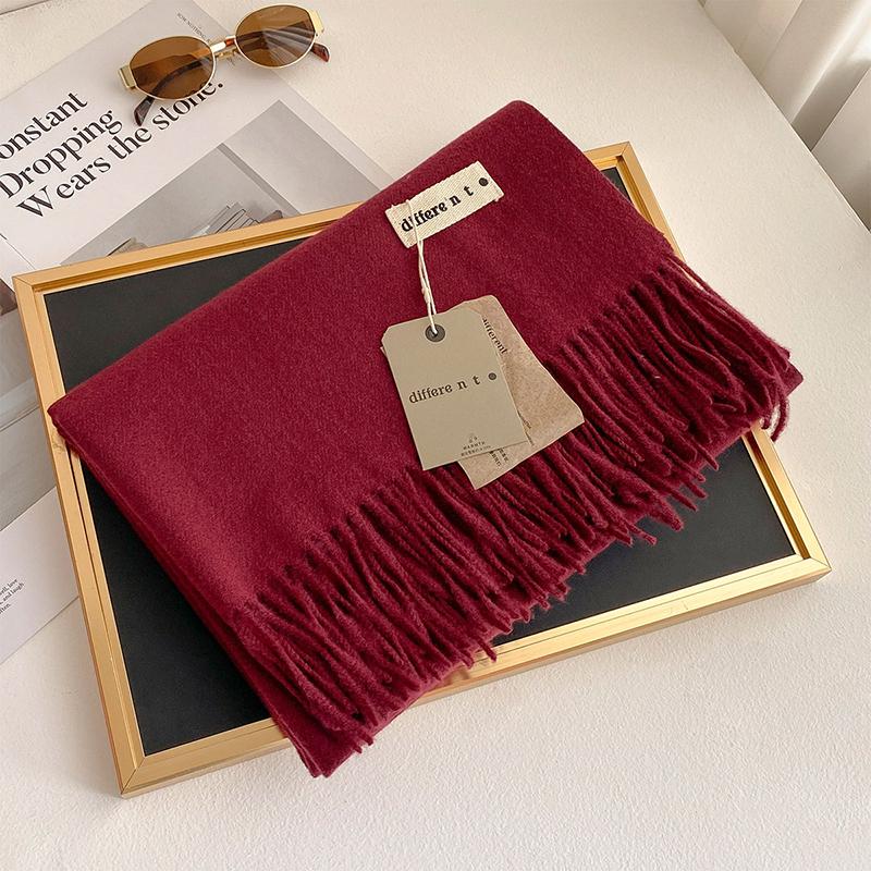 45 Color Winter Scarf For Women Long Warm Cashmere Scarves Hijab Solid Lady Shawl Wrap Female Pashmina Bandana Head Stole