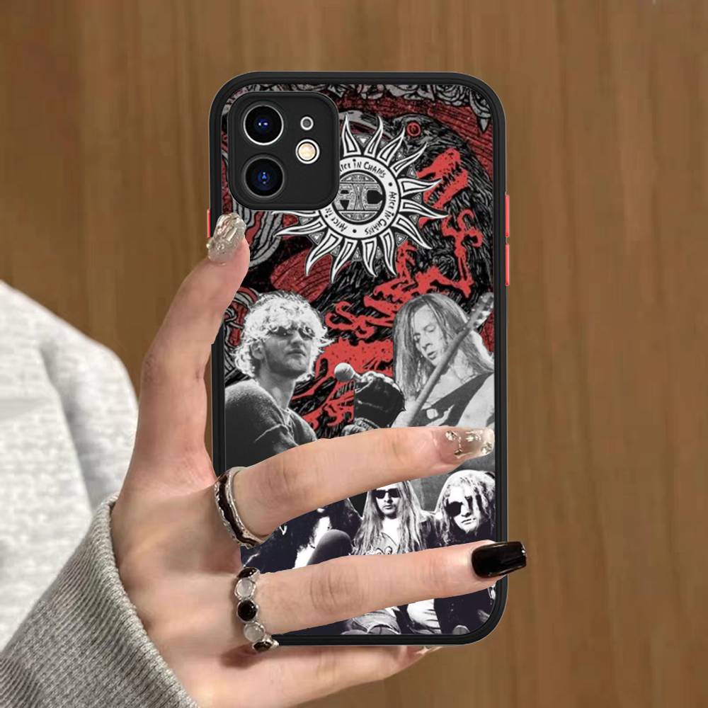 Music A-Alice In C-Chains For IPhone 11 12 13 14 15 16 Pro Max Plus X XS MAX Shockproof Matte Back Cover