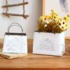 Wear-resistant Handbag Flower Pot Flower Vase Wall Hanging Planter Metal Flower Basket  Patio Plant