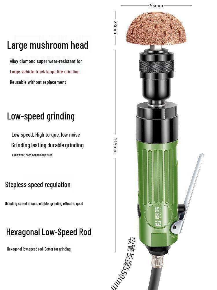 Fujiwara Pneumatic Engraver & Tire Repair Polisher - Low Speed Air Grinder & Sander