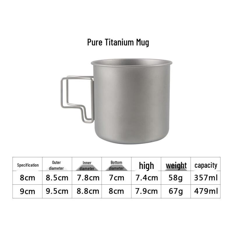 CMAOS Ultralight Portable Titanium Outdoor Mug