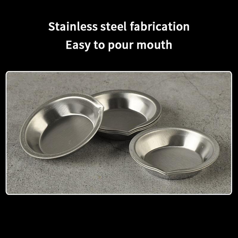 10Pcs Makeup Palette Stainless Steel Small Round Paint Tray Artist Watercolours Paint Mixing Palette Tray For Artist