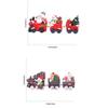Resin Santa Claus Train Statue Cute Miniature Figurine Sculpture  Holiday