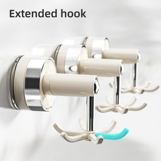 Yousheng Suction Cup Wall Hook 360 Degree Swivel Storage Hook No Drilling 6-Claw Ceiling Hook for Kitchen Utensils Bathroom And Entryway