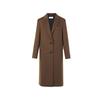 LANCY Women's Wool Blend Retro Suit Collar Coat