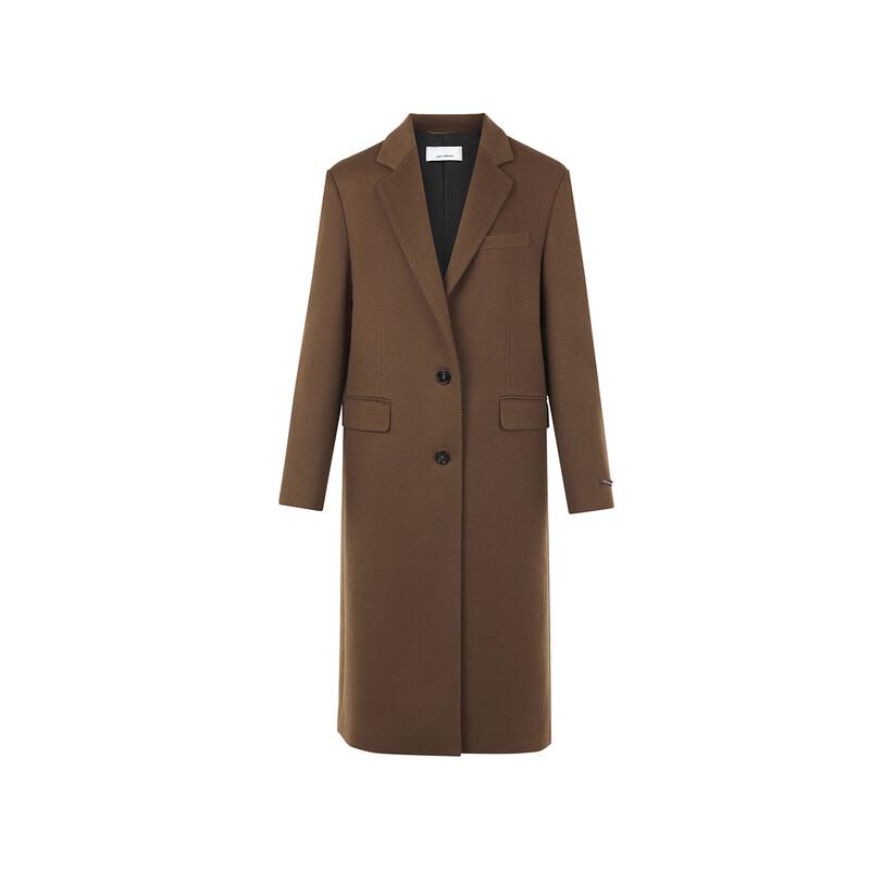 LANCY Women's Wool Blend Retro Suit Collar Coat