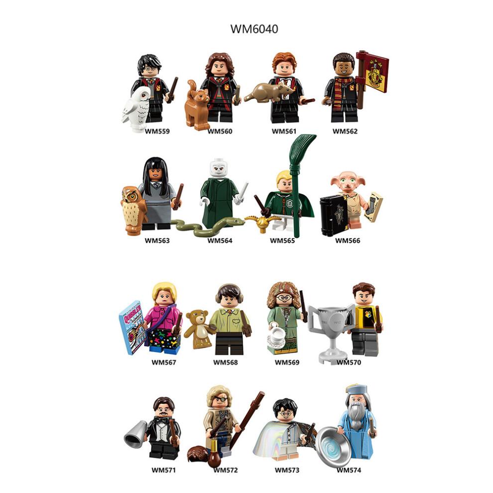 (24 pezzi-A) Figure Giocatori di Harry Potter Blocchi da Costruzione Giocattoli per Bambini