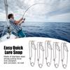 5PCS 5 Sizes Long Line Clips Easy On/Off Fishing Connectors Durable Closed Eye Pin  Tuna Fishing