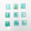 Natural Aqua Chalcedony Rectangle Cabochon Loose Gemstone Lot 10 Pcs 20*21-20*22 MM 186 CT For Jewelry Making