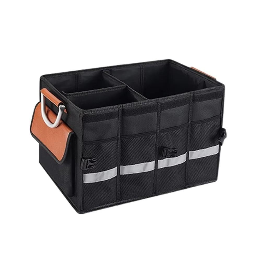 Durable Oxford Cloth Car Trunk Organizer Large Capacity with Partition Car Storage Box Foldable Portable Storage Organizer