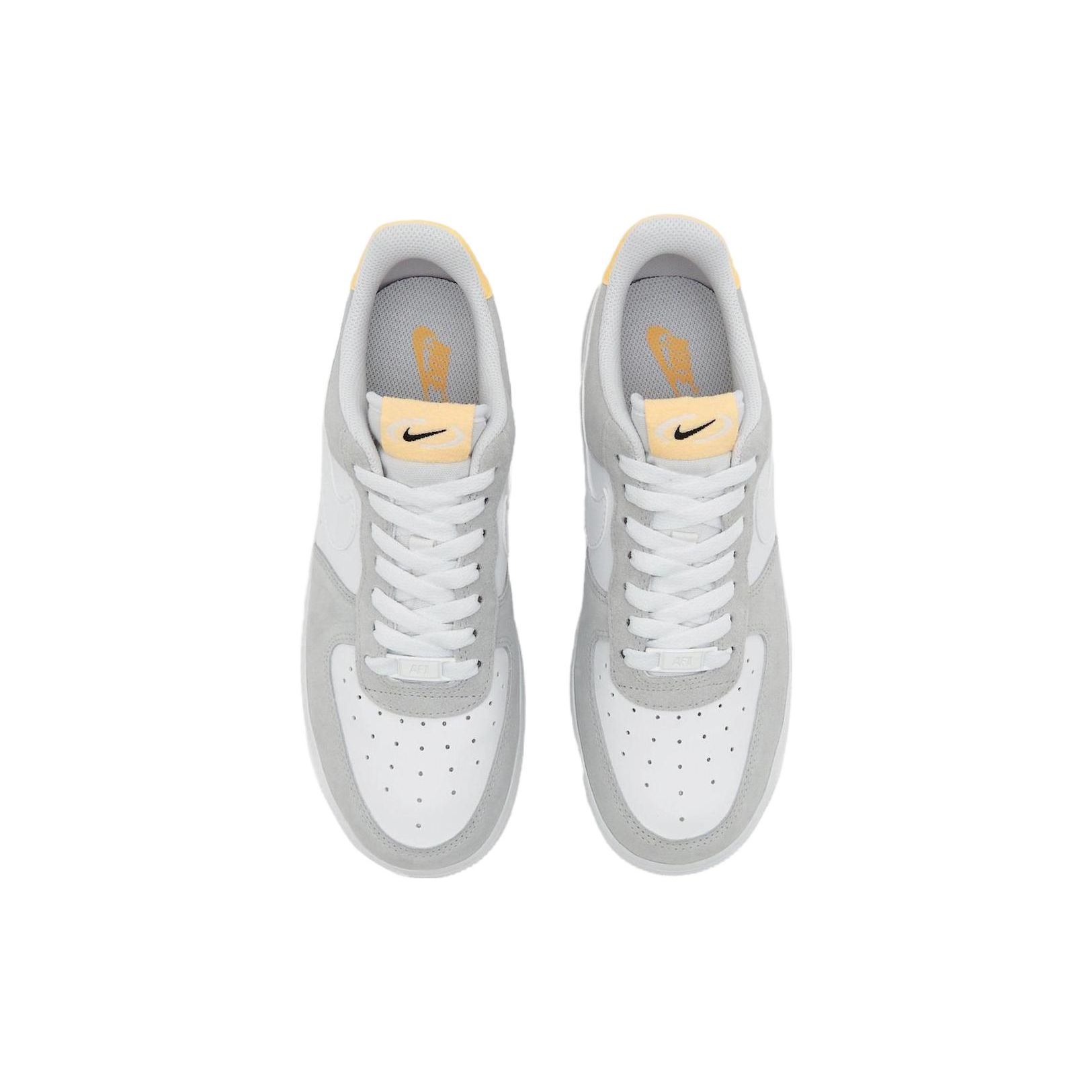 Nike Женские кроссовки Air Force 1 07 Pure Platinum Melon Tint Серый Белый Черный — фото 3