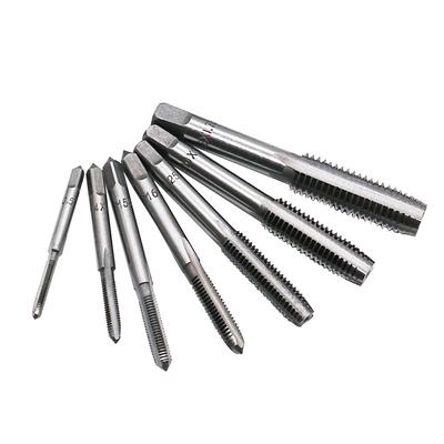 Jeu de 6/8 clés à tarauder manuelles HSS, filetage métrique, M3, M4, M5, M6, M8, M12, avec clé à taraud réglable 1/16"-1/2".