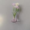 Süßes Rosa Blumen-Gürtel & Mini-Magnet-Vasen-Kühlschrank-Deko-Set
