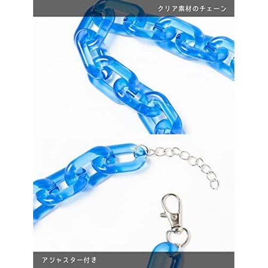 ACDC RAG Clear Chain Necklace Harajuku Style Fashion Womens Mens Punk Rock Y2K