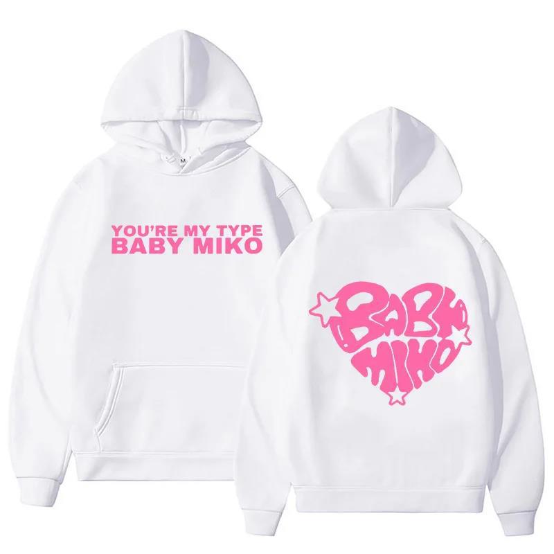 Junger Miko Xoxo Tour Hoodie Lustige Mode Herren Damen Sweatshirt Hip Hop Lässig Herbst Winter Fleece Streetwear Sudaderas