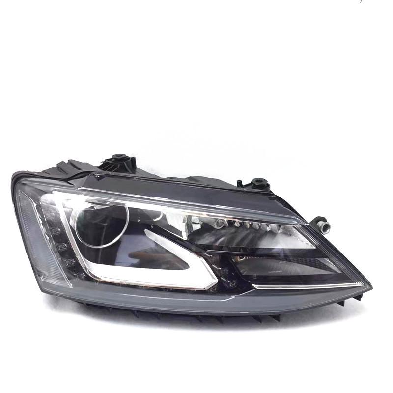 Compatible with 2015-2018 VW Sagitar 280: High Configuration Front Headlight Assembly with Light Strip Lens.