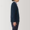MUJI Men's Washable Wool Mid-Gauge V-Neck Cardigan, Dark Navy, Size AA0PHA4A, Size XS