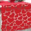 Valentines Day Table Cover Lace Tablecloth Wedding Red Heart Table Runner  Table Decoration