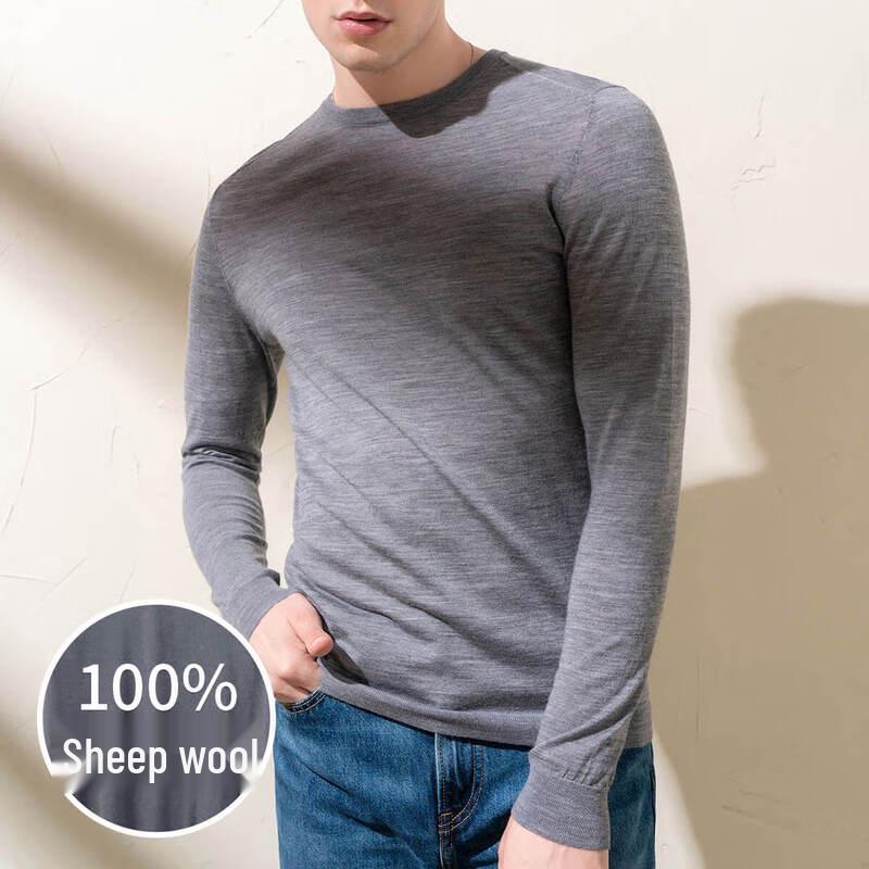 Men's 100% Merino Wool Pullover Sweater