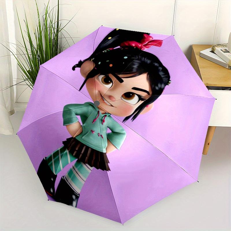 

Cute Vanellope Cartoon Umbrella, Portable 3-Fold Compact Umbrella, Suitable for Camping, Hiking and Travel, Ideal Easter Birthday Gift for F