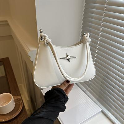 Ladies Texture Knotted Shoulder Strap Messenger Bag 2025 Spring New Versatile Ins Shoulder Bag Temperament Women's Bag