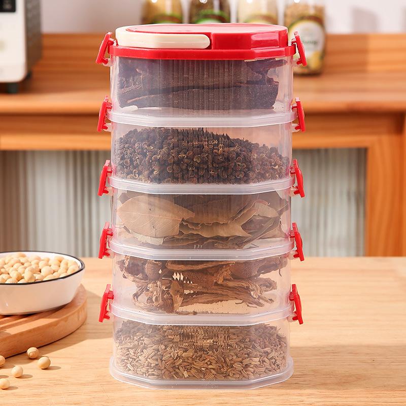 Seasoning Container Box - Home Use Pepper Kitchen Storage Box - Seasoning Container with Sealing Lid - Storage Box for Seasonings