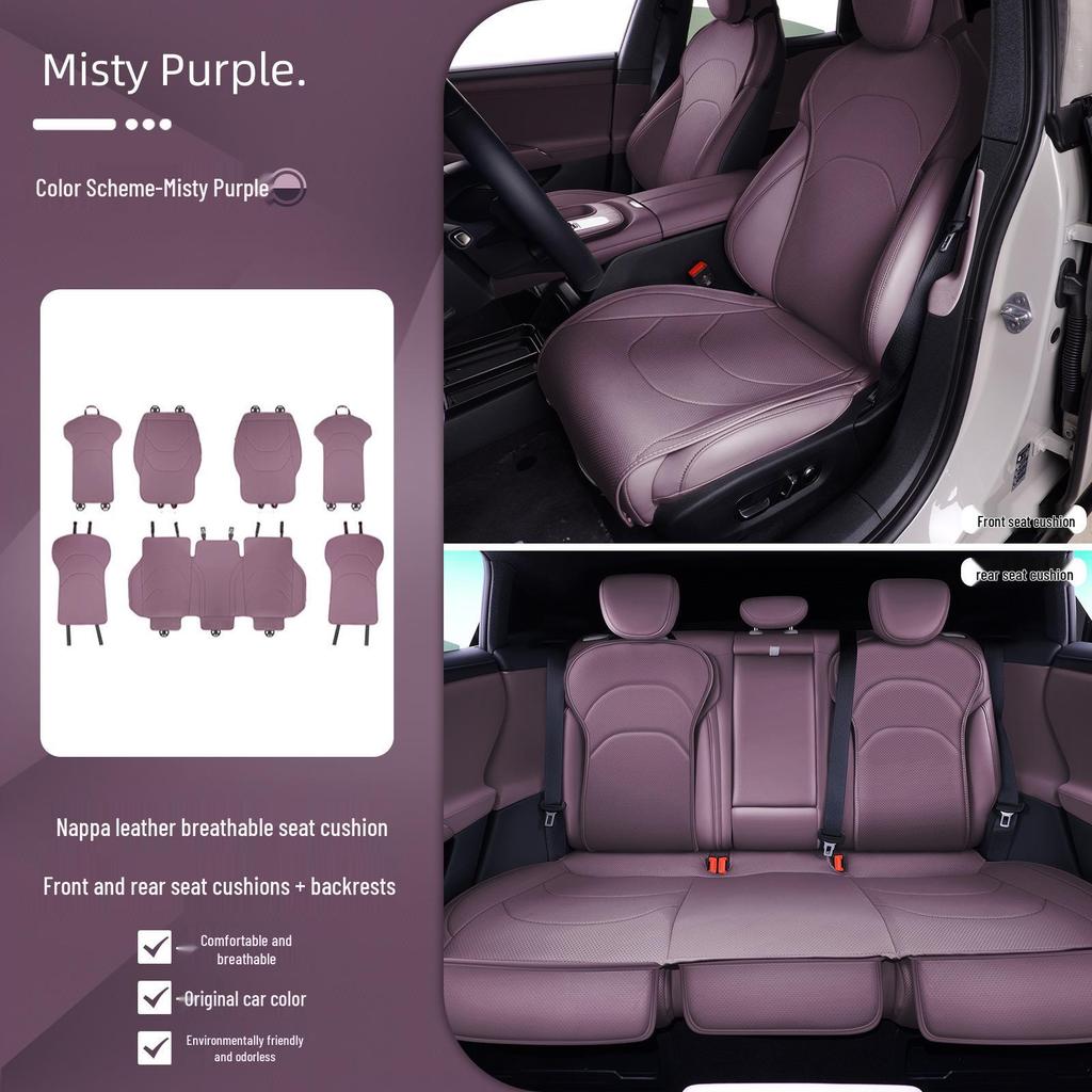 Four Seasons Universal Napa Leather Seat Cover for Xiaomi SU7 - Breathable Protective Cushion Accessory