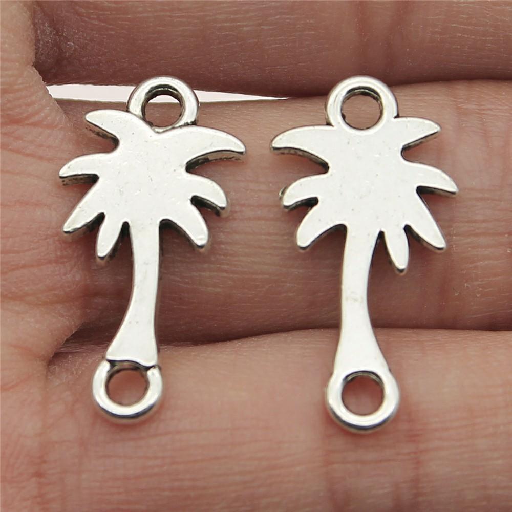 10pcs Connector Charms Tibetan Bronze Silver Color Pendants Vintage Jewelry Making DIY Handmade Craft