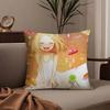 Anime b-Bunny d-Drop Pillow Case Anti-dustmite Pillowcase Invisible zipper silky short plush Sofa cushion cover