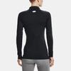 Under Armour Logo High Neck Sports Printed Long Sleeve Raglan T-Shirt Women Tops Black 1368702-001