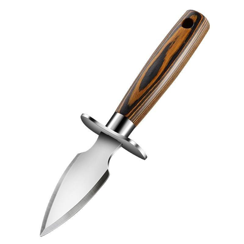 

Scallop Oyster Shell Opener Home Stainless Steel Shellfish Seafood Opener Clam Shucker Tools Oyster Shucking Knife Wooden Handle