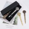 Vintage Metallbrieföffner Antik Packung mit 3 Brieföffnern mit Geschenkbox Antiker Baumförmiger Brieföffner für Büro-Postzubehör