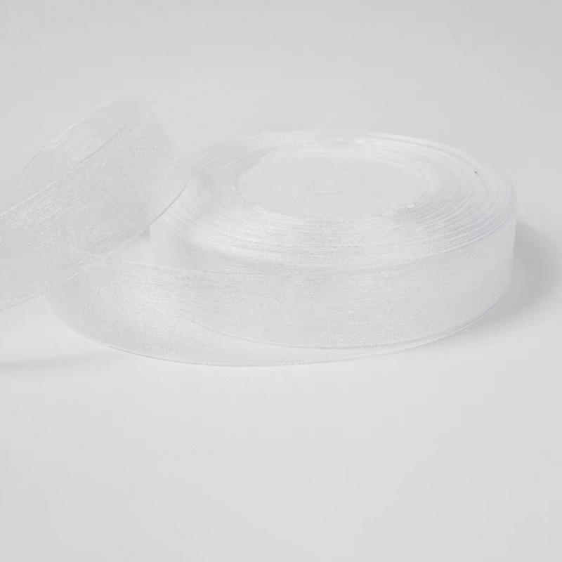 50yards Braided Hair Ribbon Binding Bow Ties DIY for Gift Wrapping 2.5cm Floral Bouquet Decorative Tulle Ribbon