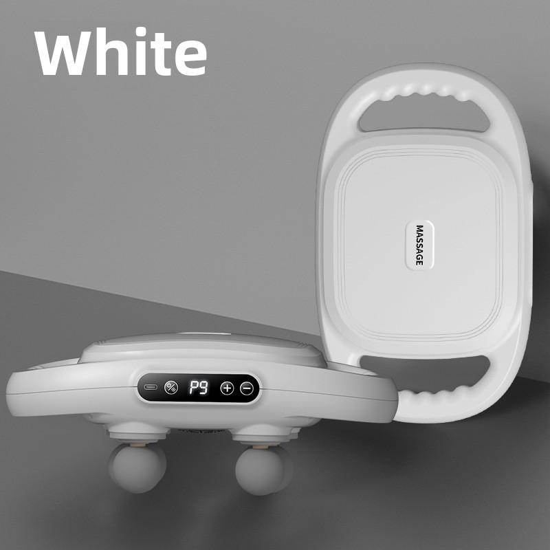 

Массажер-пистолет с шестью головками, беспроводной, для поясницы, спины, глубокой высокочастотной вибрации, релаксации белый